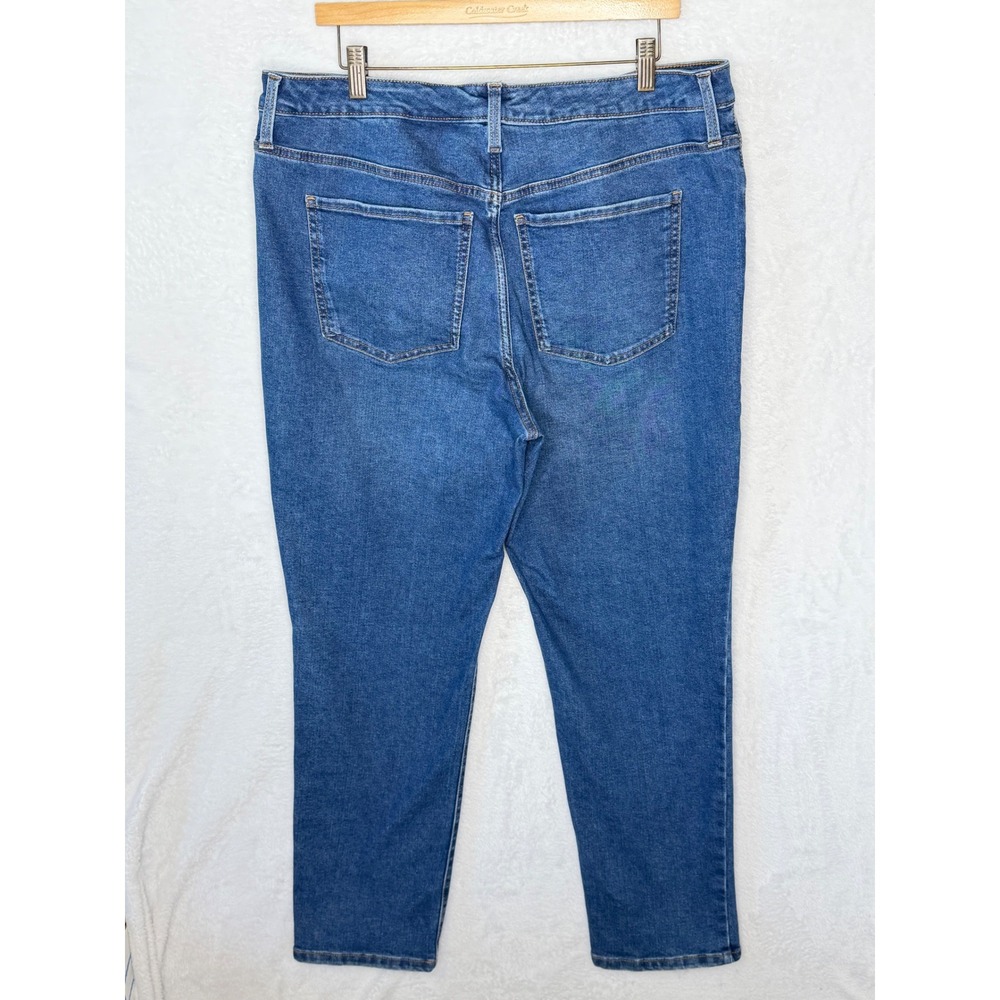 Terra & Sky Women 14W Blue Straight Leg Jeans Casual Denim Pants - Picture 5 of 11
